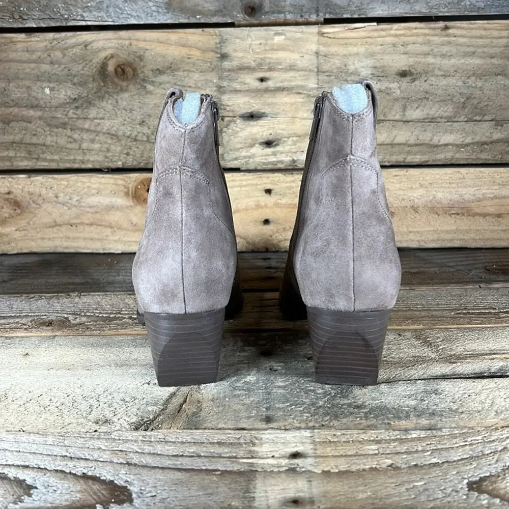 Seychelles Upside Western Bootie - Taupe Suede - 6 - New without box